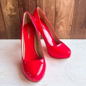 Red Patent 00’s Platform Heels
